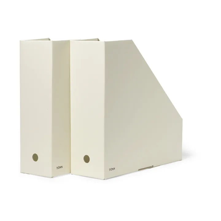 Pia tidsskriftssamler - Off-white, 10x31x30 cm, 2-pakning - TÔNN furniture