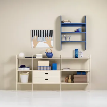Portal bokhylle small, Off white, 201 cm - TÔNN furniture