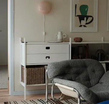 Portal bokhylle small, White, 158 cm - TÔNN furniture