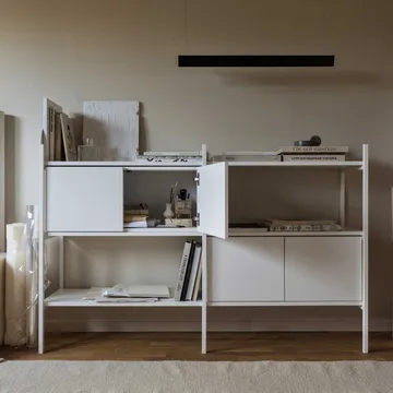 Portal bokhylle small, White, 158 cm - TÔNN furniture