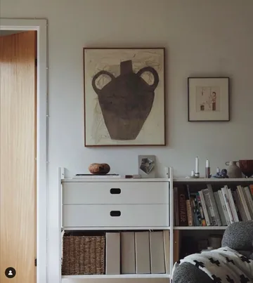 Portal bokhylle small, White, 201 cm - TÔNN furniture