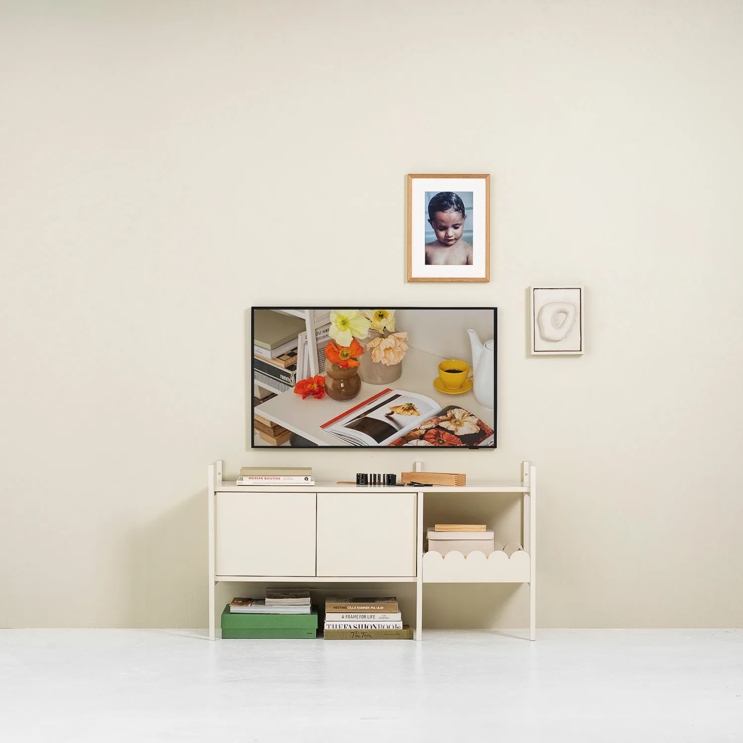 Portal TV-benk 123 cm - Off-white TÔNN furniture