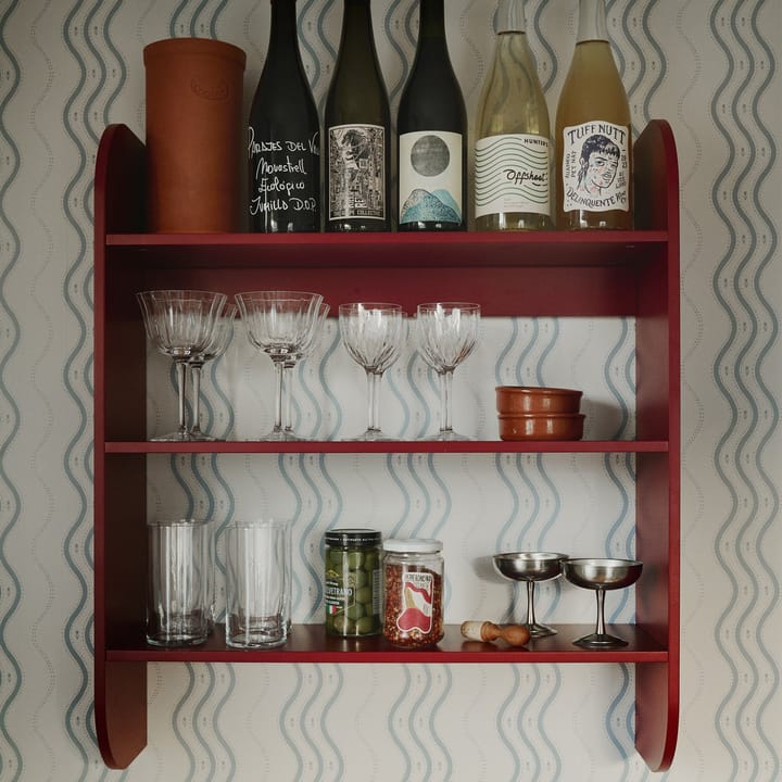 Strapats vegghylle 62x73,6 cm, Burgundy TÔNN furniture