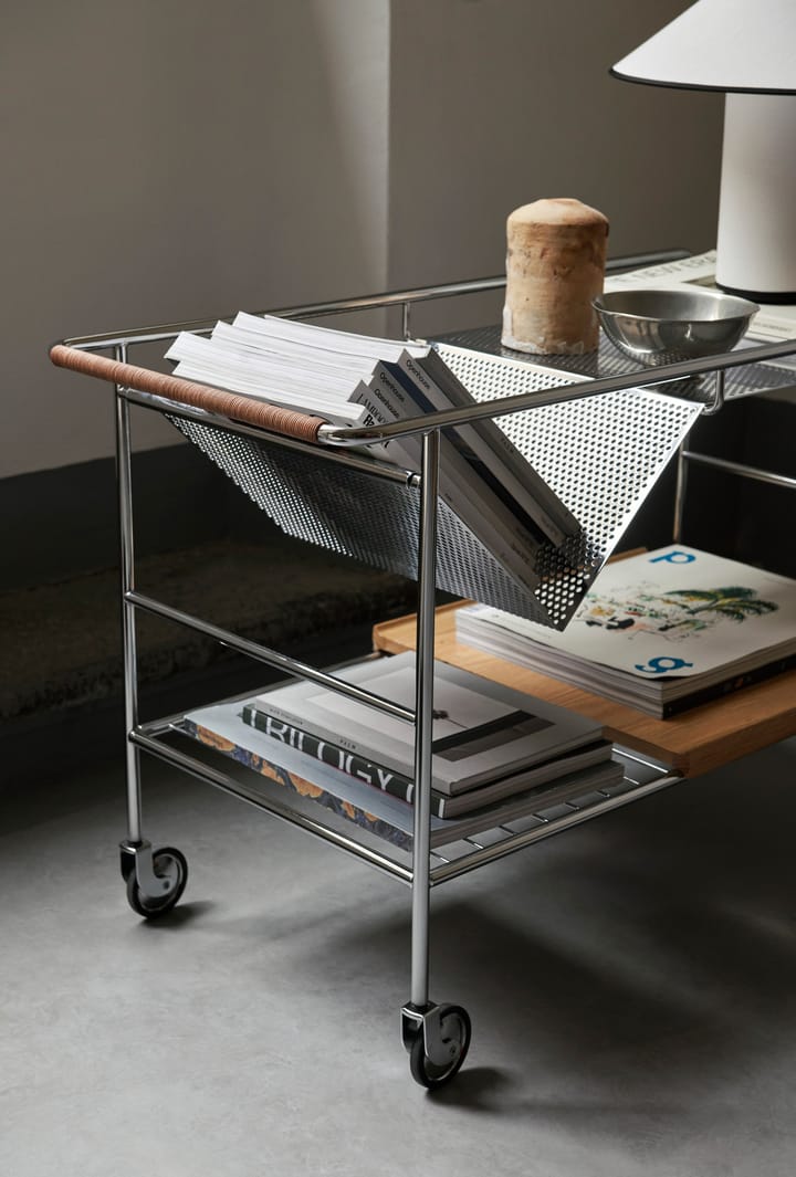 Alima oppbevaringsvogn lakkert eik, Chrome & lacquered oak &Tradition