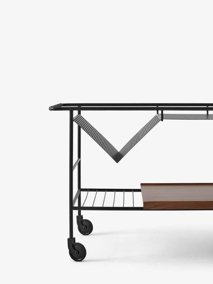 Alima oppbevaringsvogn lakkert valnøtt, Black & lacquered walnut &Tradition