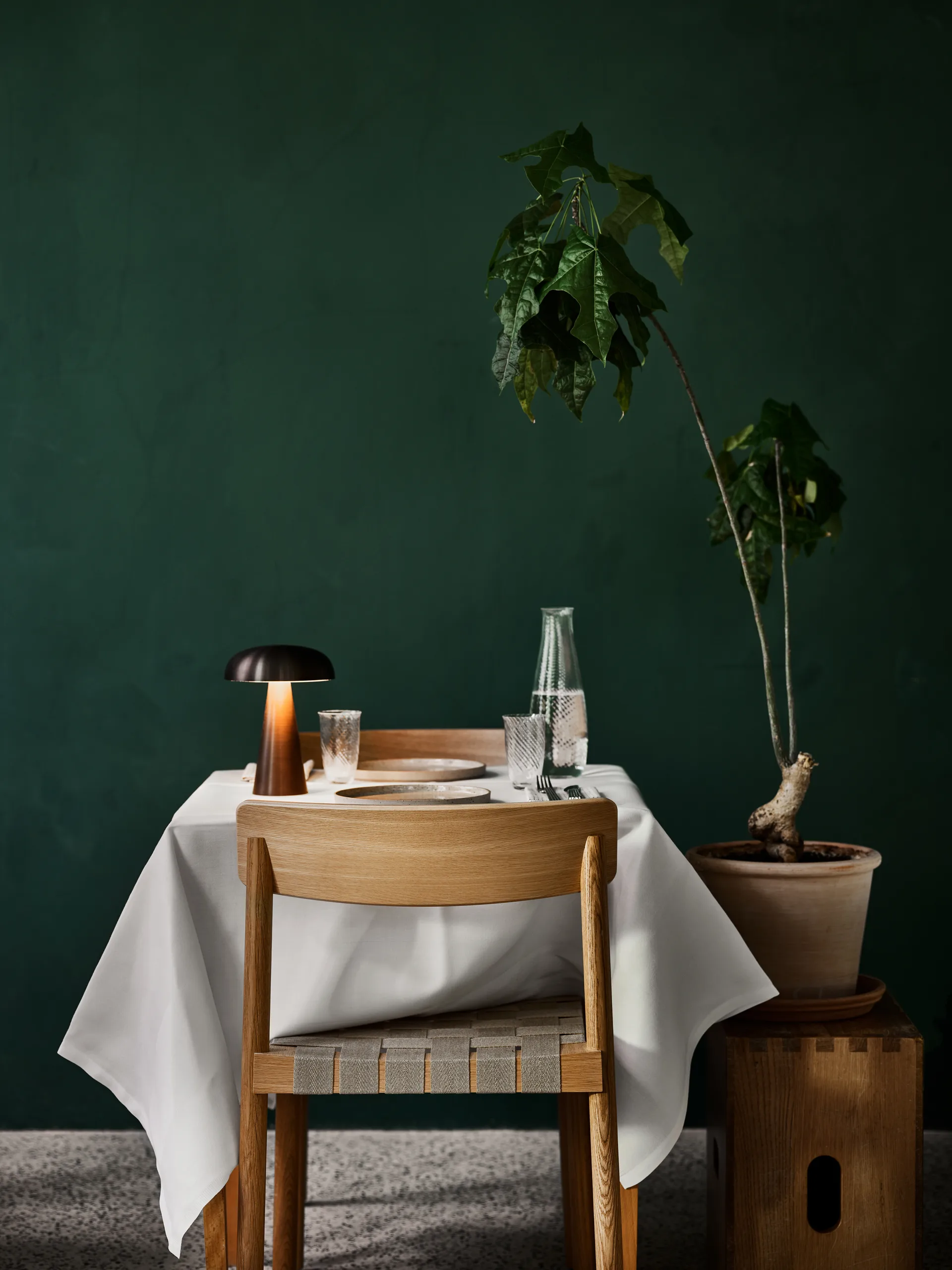 Betty TK1 stol, Eik-naturflettet linnebåndsete, 6-pakning,  &Tradition