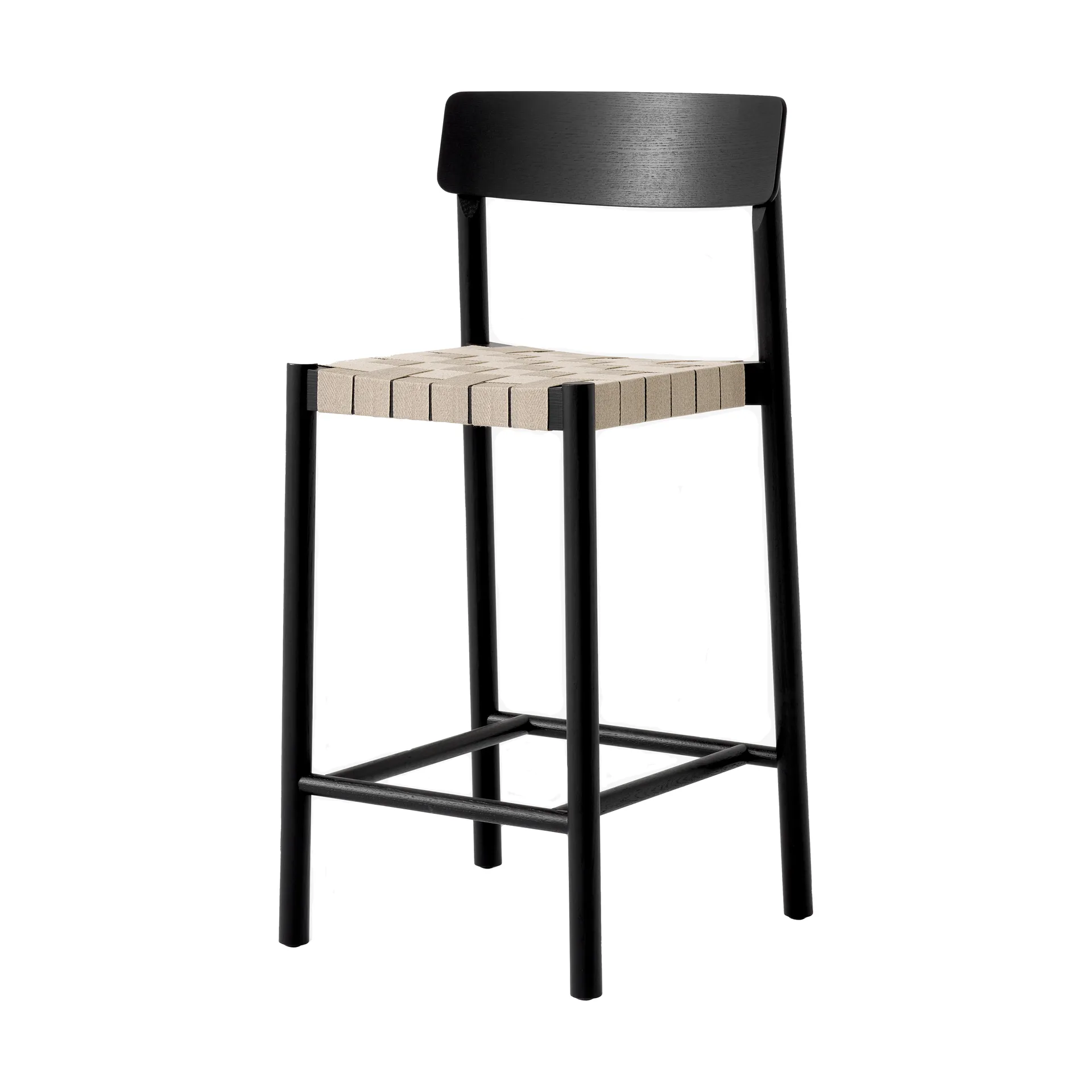 Betty TK12 Counter Chair barkrakk 65 cm, Naturfarget lin-svartlakkert ask &Tradition