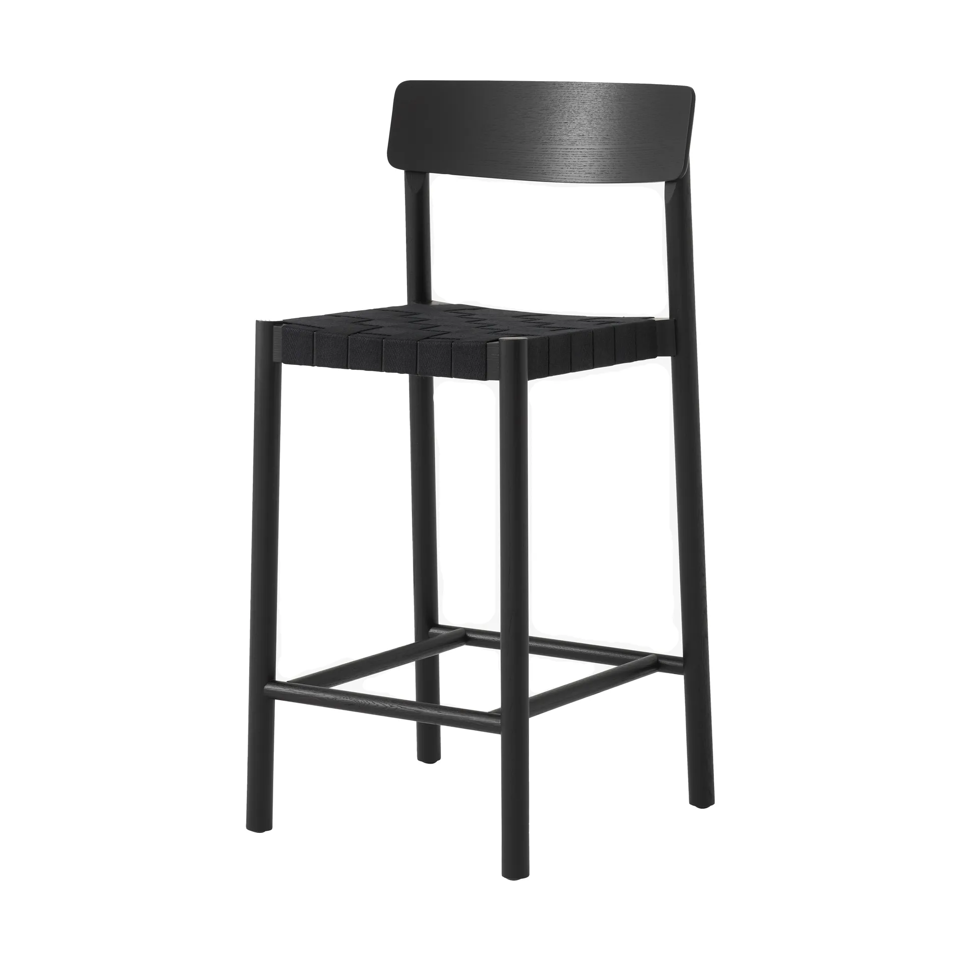 Betty TK12 Counter Chair barkrakk 65 cm, Svart lin-svartlakkert ask &Tradition