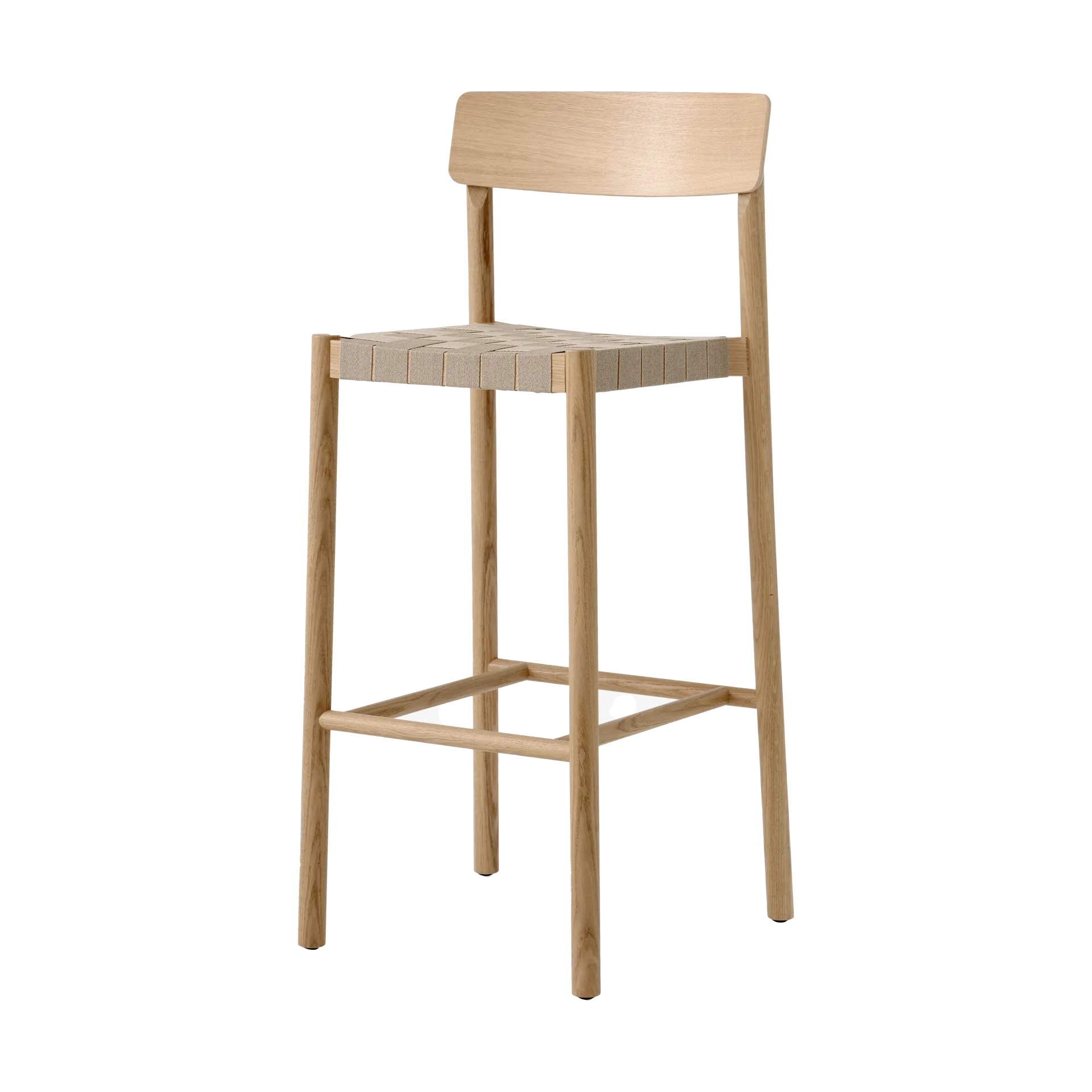Betty TK15 Bar Chair barkrakk 75 cm, Lakkert eik-naturfarget lin &Tradition