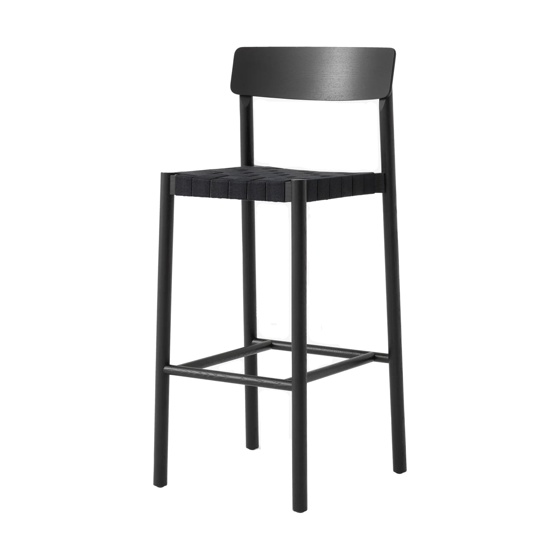 Betty TK15 Bar Chair barkrakk 75 cm, Svartlakkert ask-svart lin &Tradition