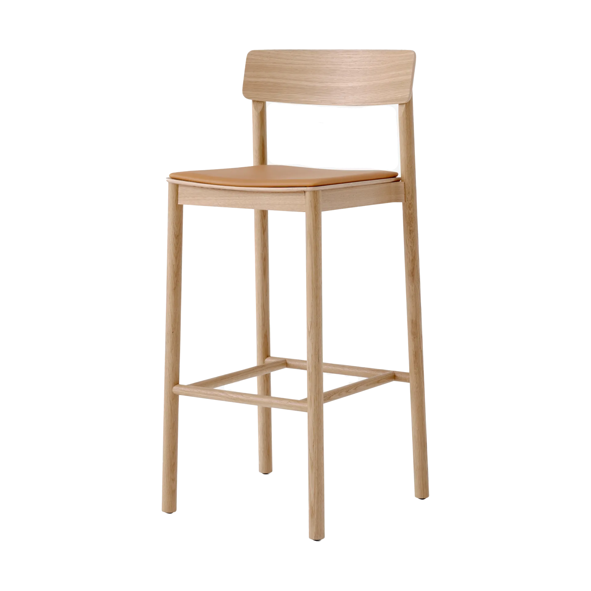 Betty TK17 Bar Chair barkrakk 75 cm, Noble cognacfarget skinn-lakkert eik &Tradition