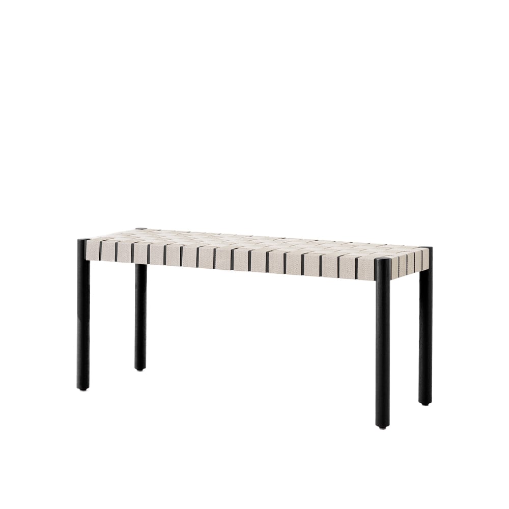 &Tradition Betty TK4 benk Black, naturflettet linstråsete