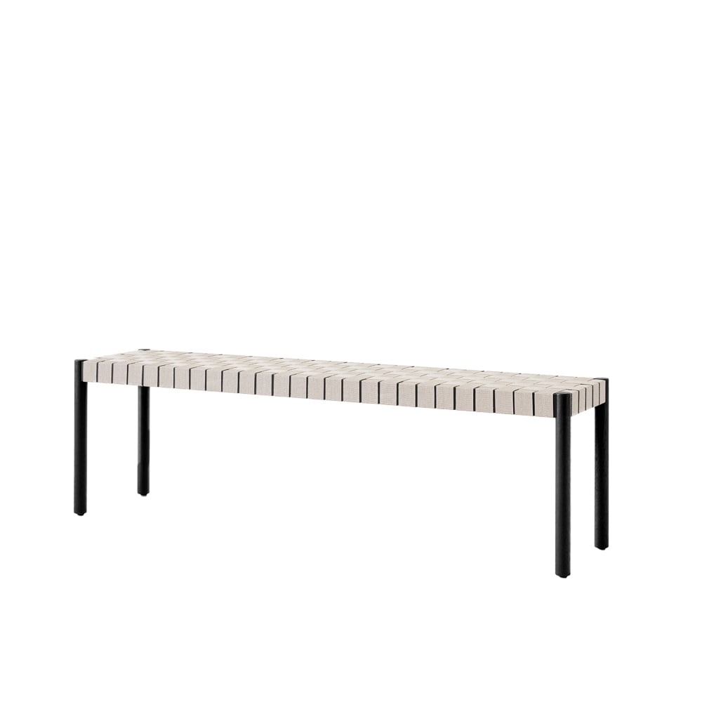 &Tradition Betty TK5 benk Black, naturflettet linstråsete