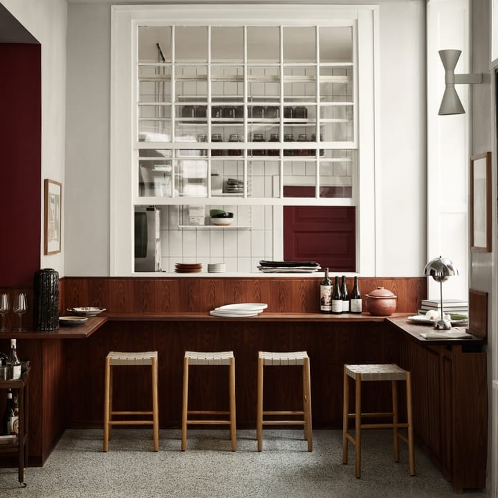Betty TK7 barkrakk, Oak, naturflettet linstråsete &Tradition