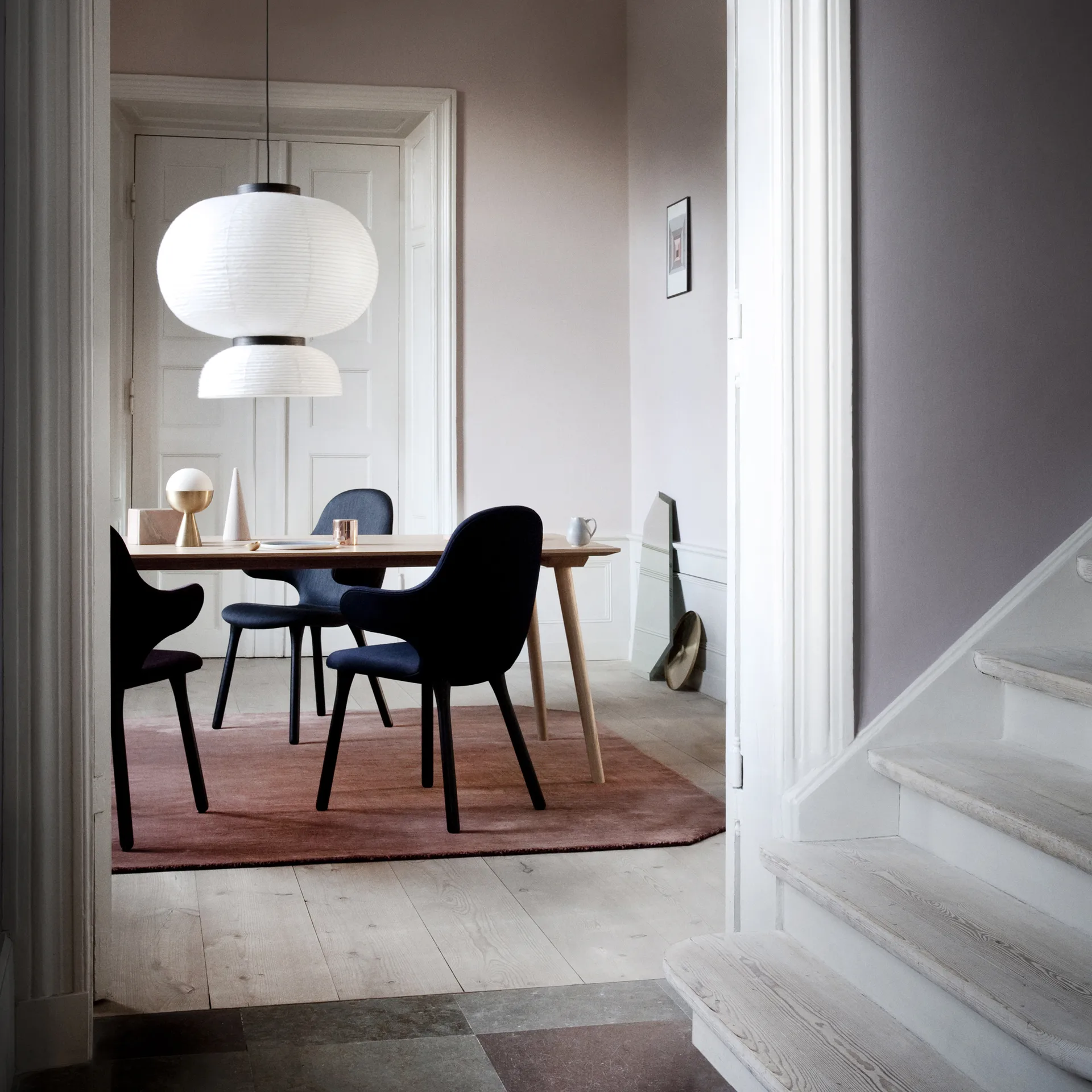 Catch JH1 stol, Balder 782 dark blue-eik røykoljet &Tradition