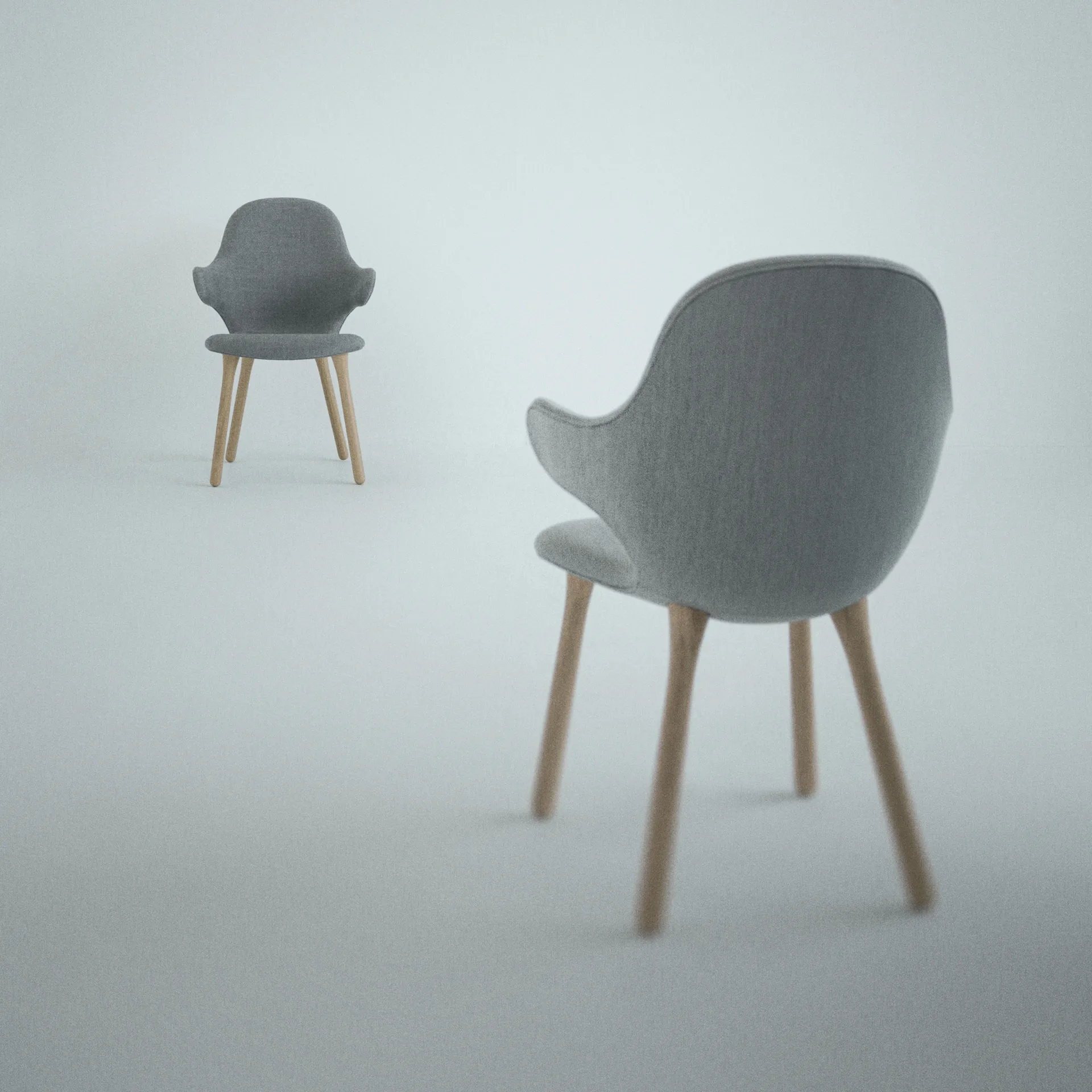 Catch JH1 stol, Balder 782 dark blue-eik røykoljet &Tradition