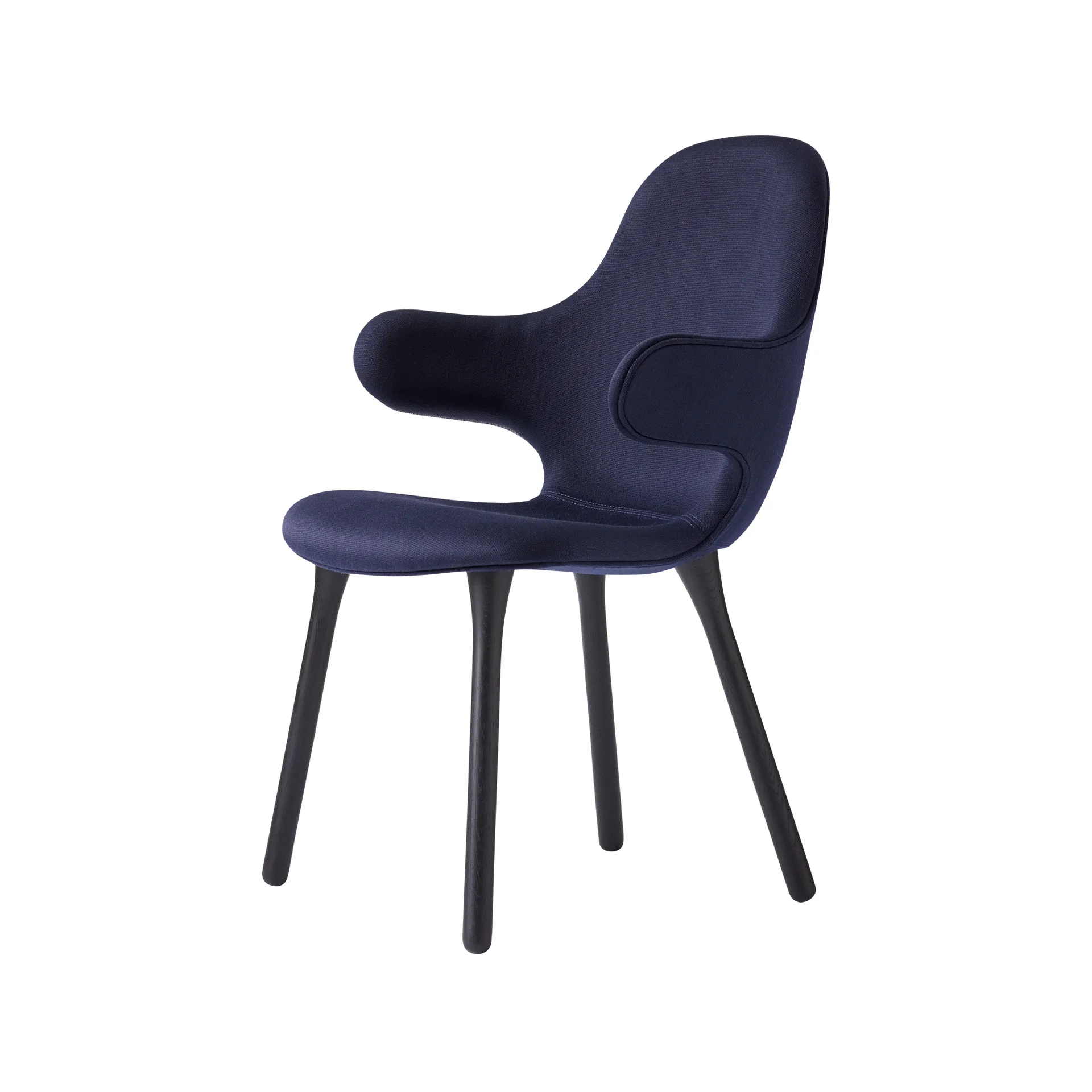 Catch JH1 stol, Balder 782 dark blue-sort eik &Tradition