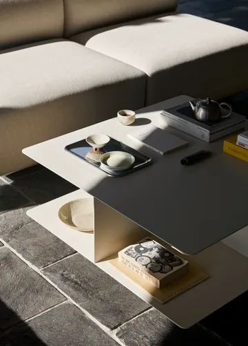 Develius EV3 sofabord - Steel ivory, Ø89x40 cm - &Tradition