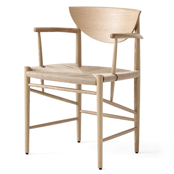 Drawn stol HM4 med armstøtte - Hvitoljet eik - &Tradition
