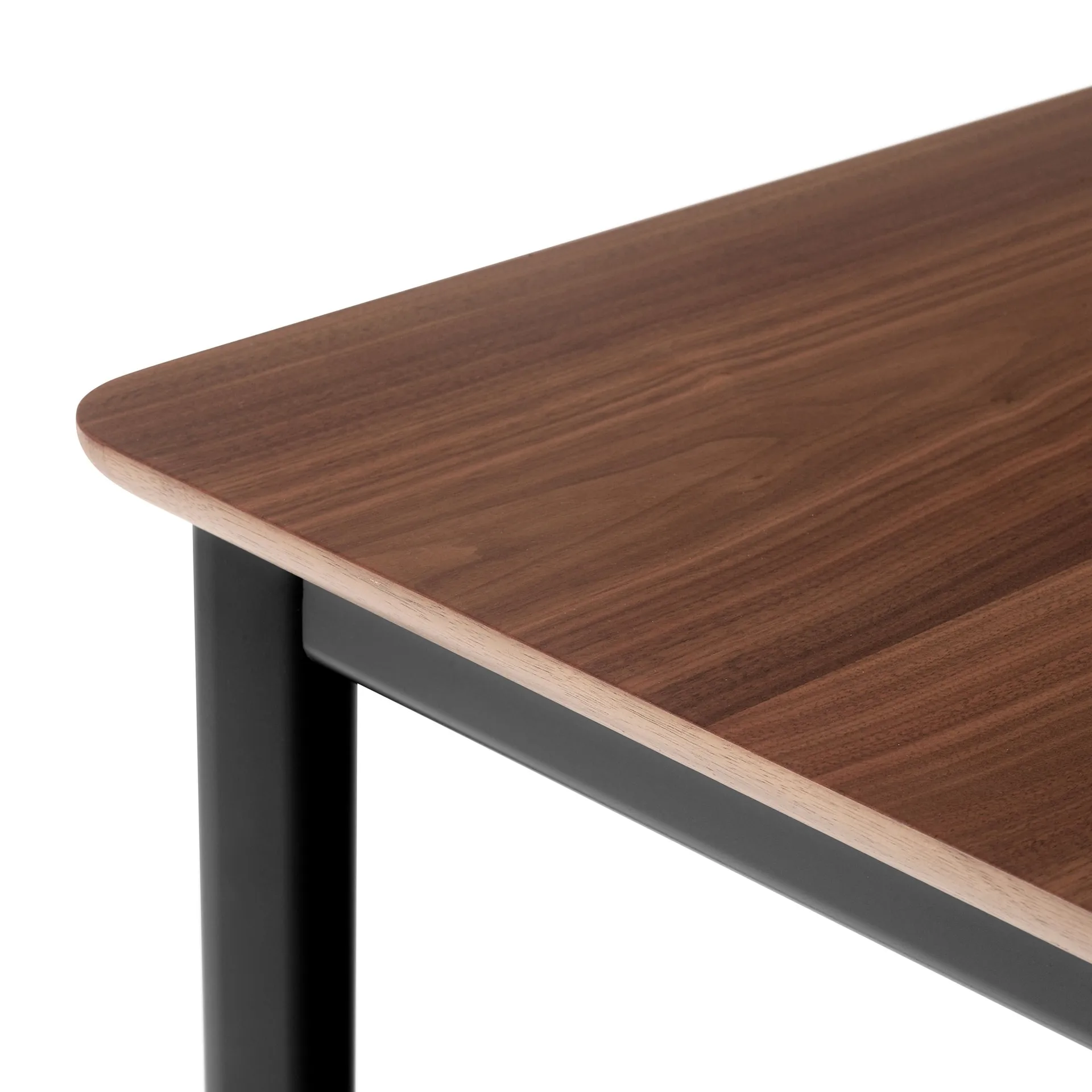 Drip HW115 spisebord 83x143 cm, Black frame-clear lacq. walnut &Tradition