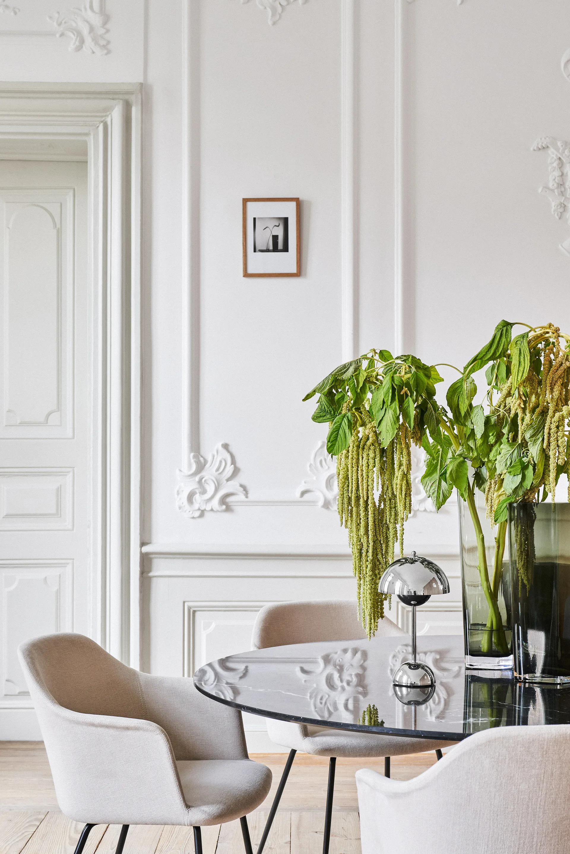 Flowerpot portable bordlampe VP9, Chrome &Tradition