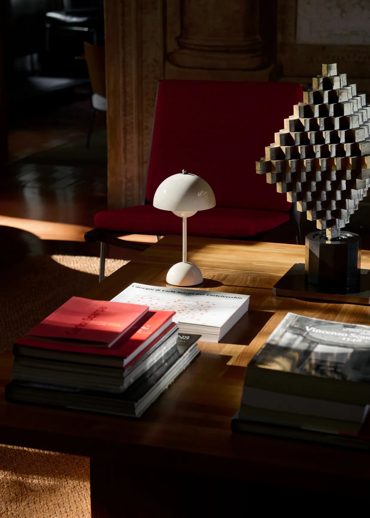 Flowerpot portable bordlampe VP9, Ivory &Tradition