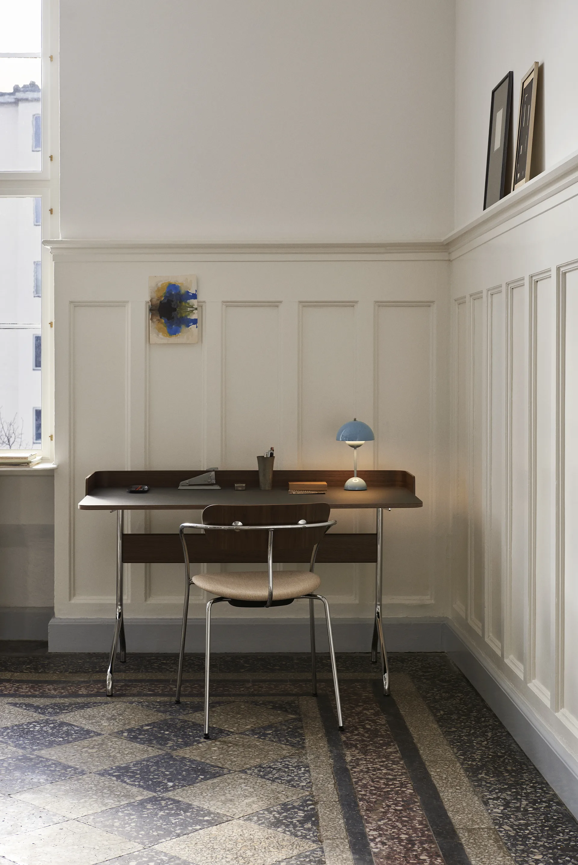 Flowerpot portable bordlampe VP9, Light blue &Tradition