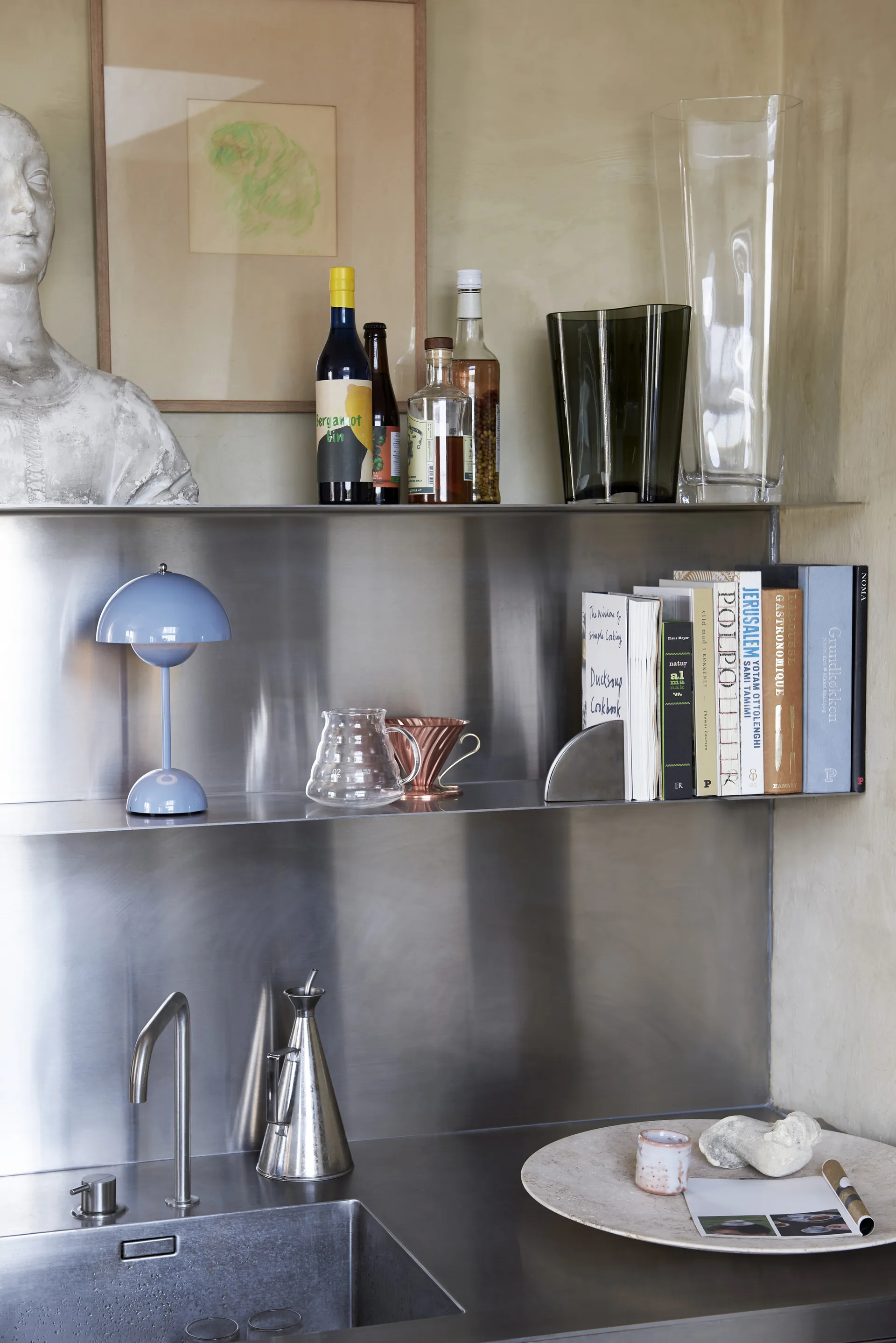 Flowerpot portable bordlampe VP9, Light blue &Tradition