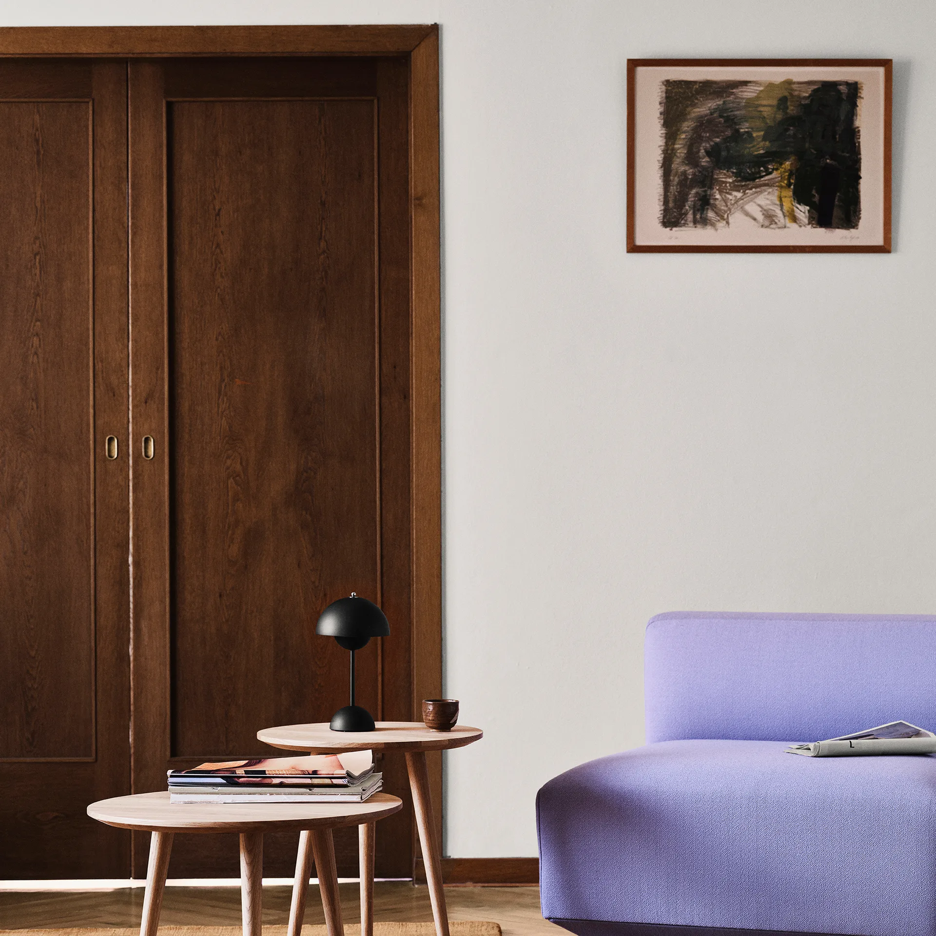 Flowerpot portable bordlampe VP9, Matt black &Tradition