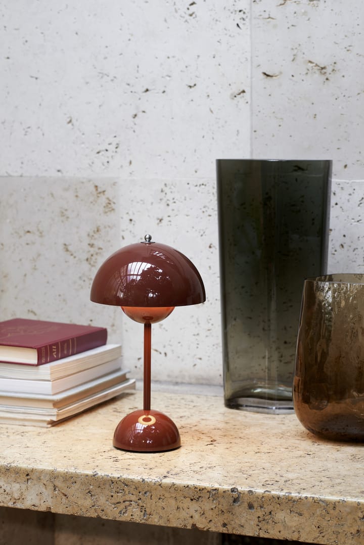 Flowerpot portable bordlampe VP9 - Red brown - &Tradition