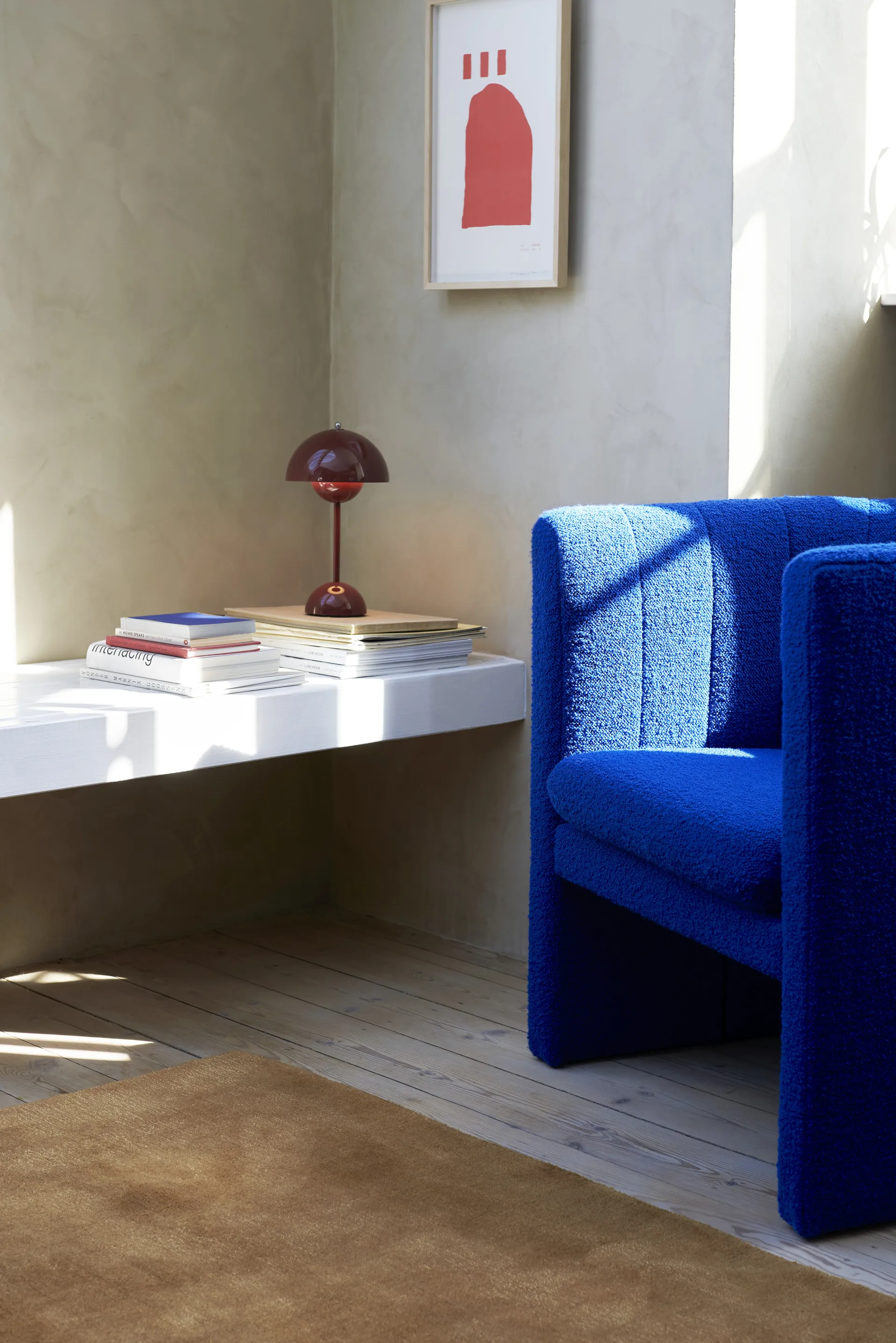 Flowerpot portable bordlampe VP9, Red brown &Tradition