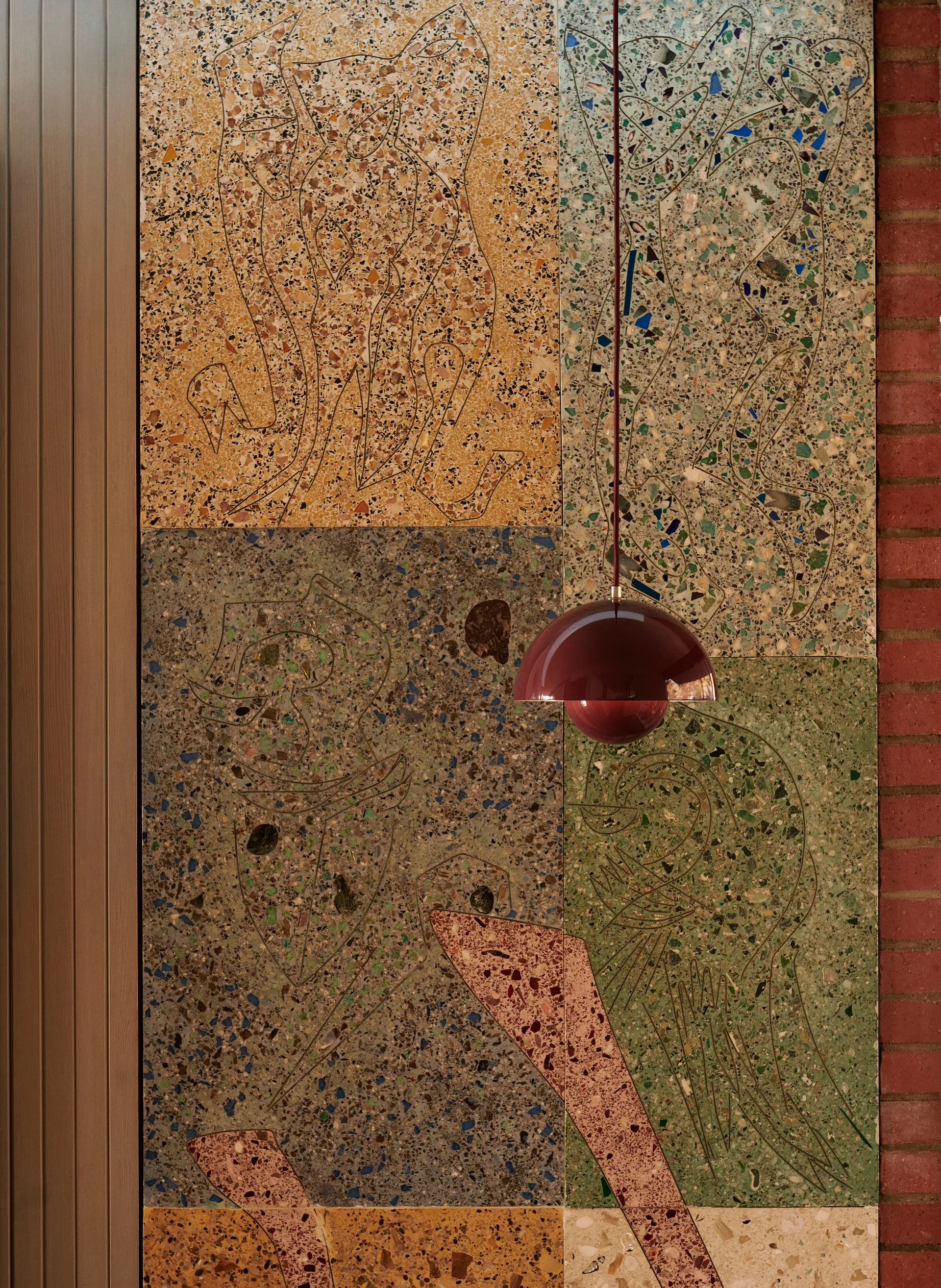 FlowerPot VP1 pendel, Dark plum &Tradition