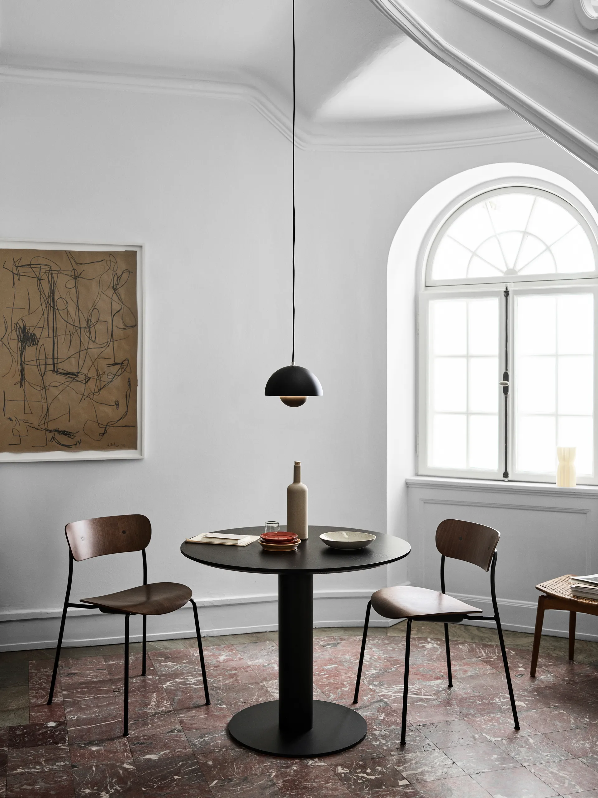 FlowerPot VP1 pendel, Matt svart &Tradition