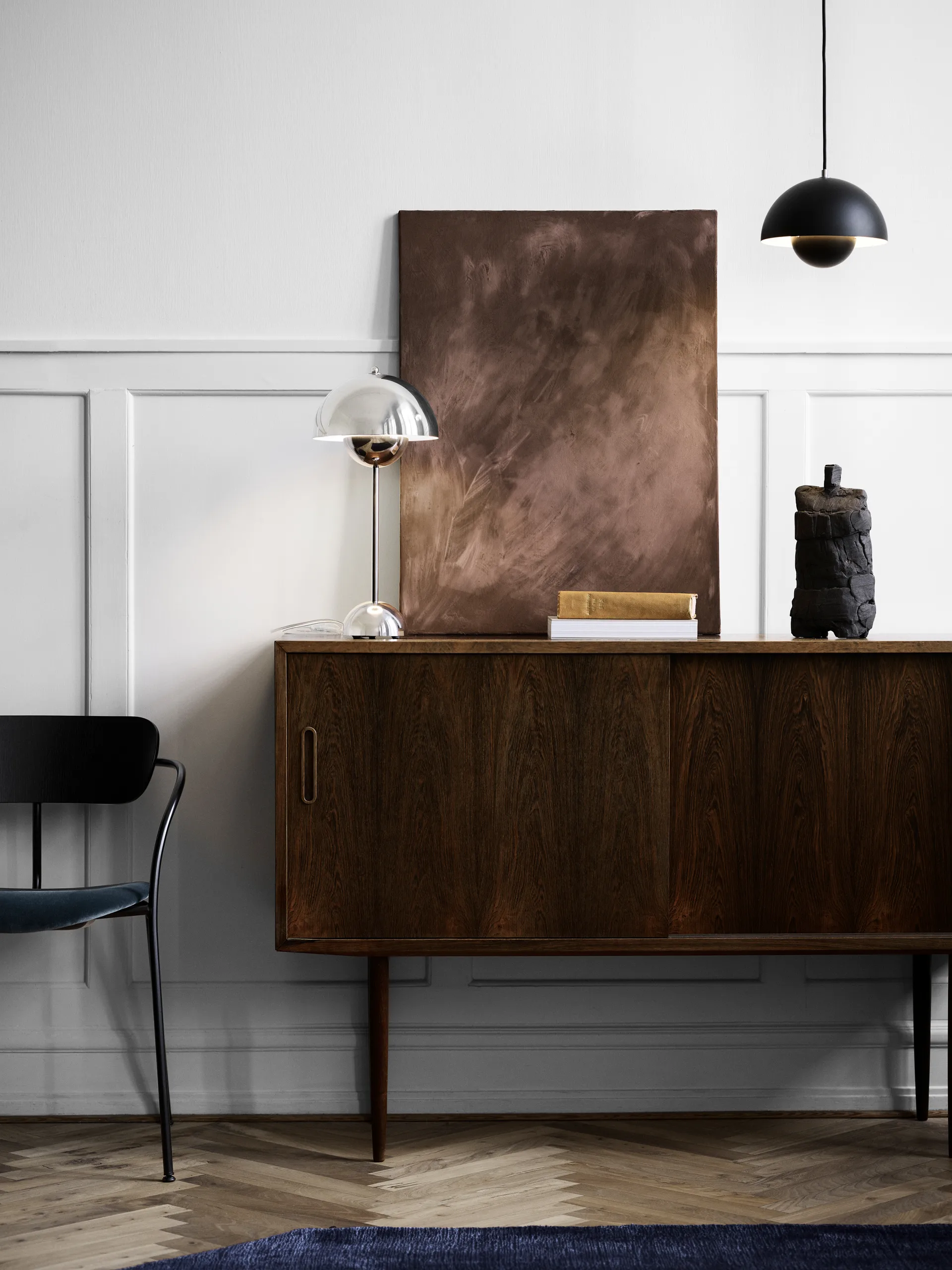 FlowerPot VP1 pendel, Matt svart &Tradition