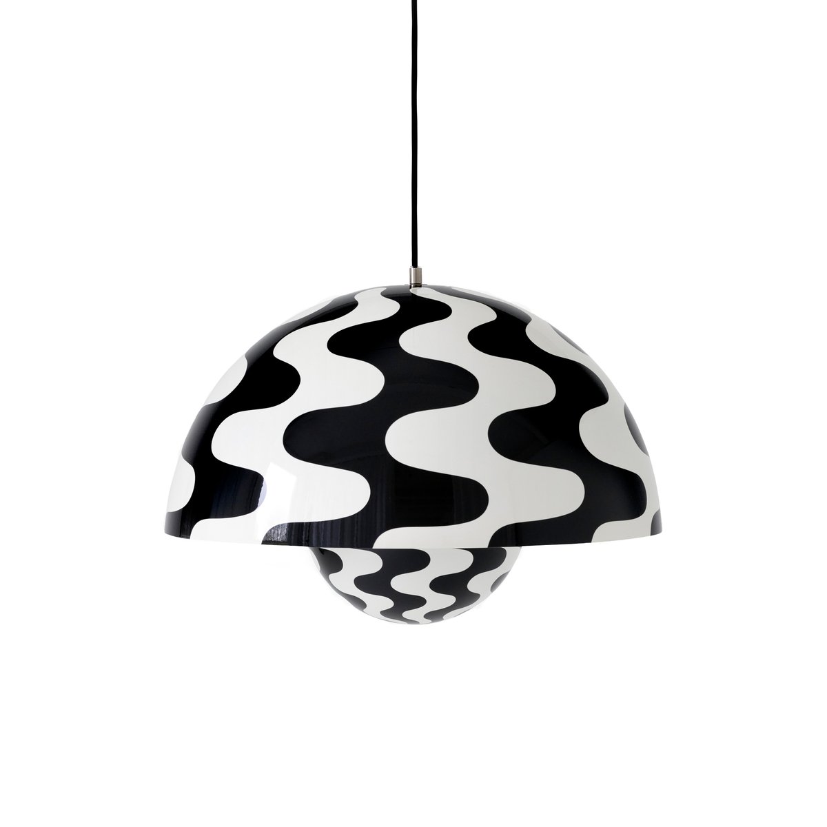 Bilde av &Tradition Flowerpot VP2 pendel stor Black-white pattern