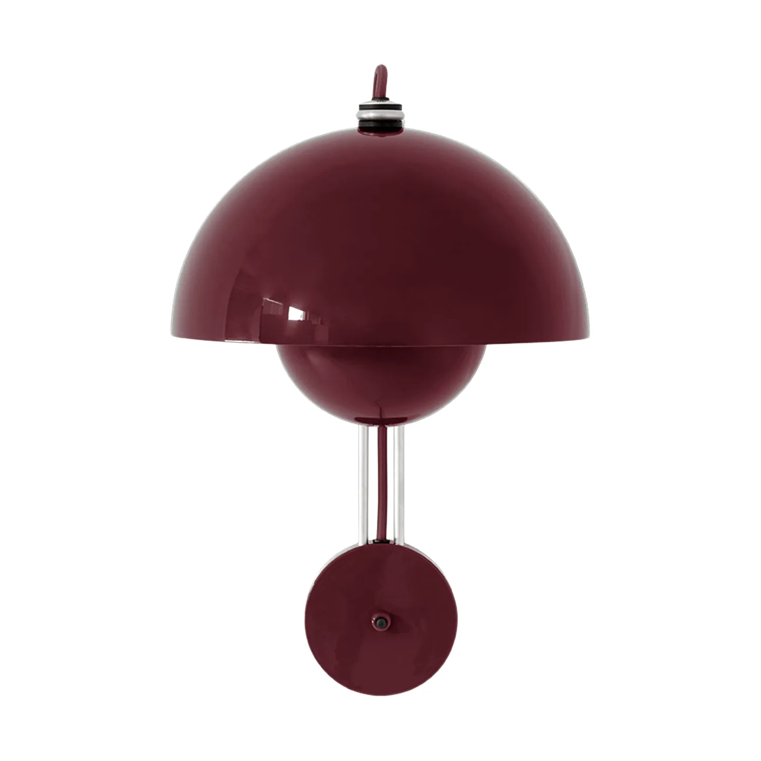 Flowerpot VP8 vegglampe, Dark plum &Tradition