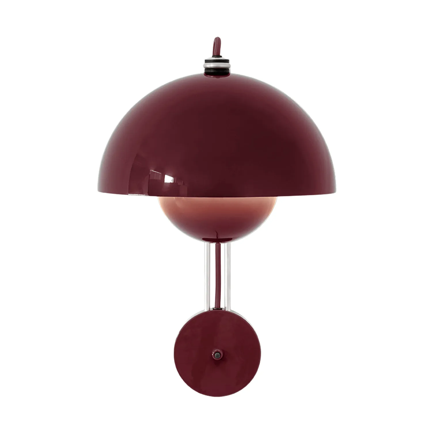 Flowerpot VP8 vegglampe, Dark plum &Tradition