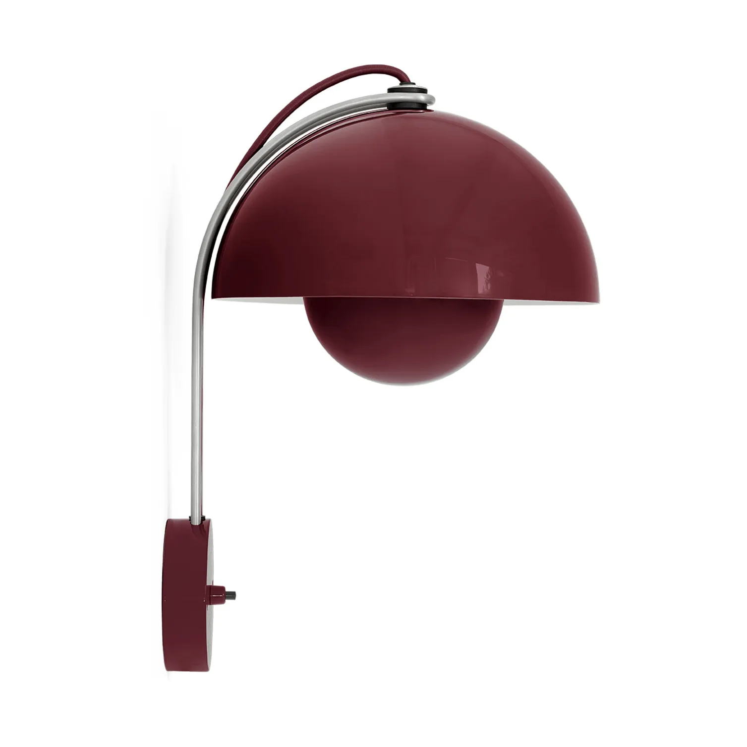 Flowerpot VP8 vegglampe, Dark plum &Tradition