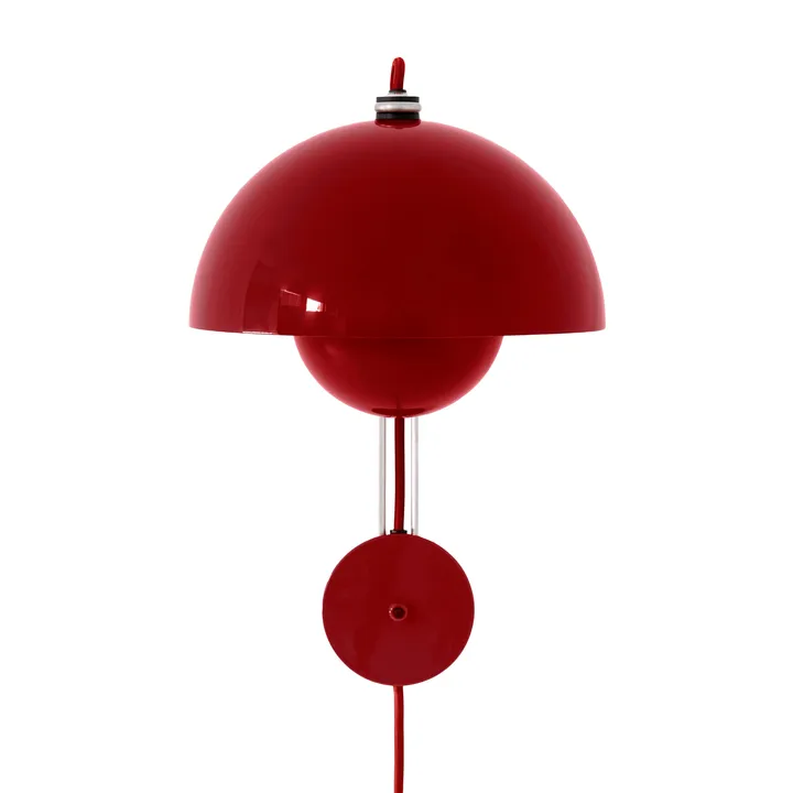 Flowerpot VP8 vegglampe - Vermilion red - &Tradition