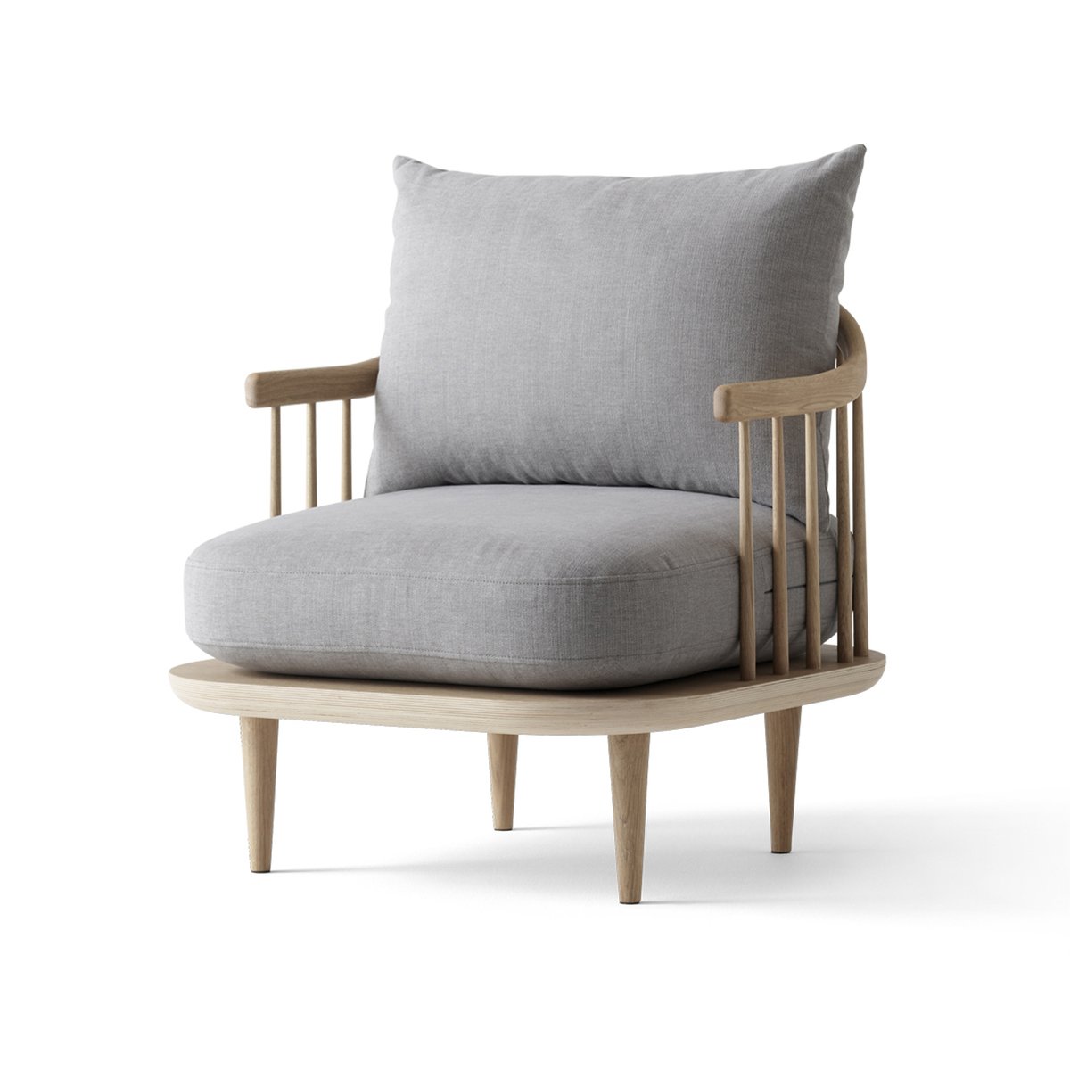 &Tradition Fly Chair SC10 hhvitoljet eik, lysegrå | Skandinavisk Design | Lenestoler & Fotskamler | Grå