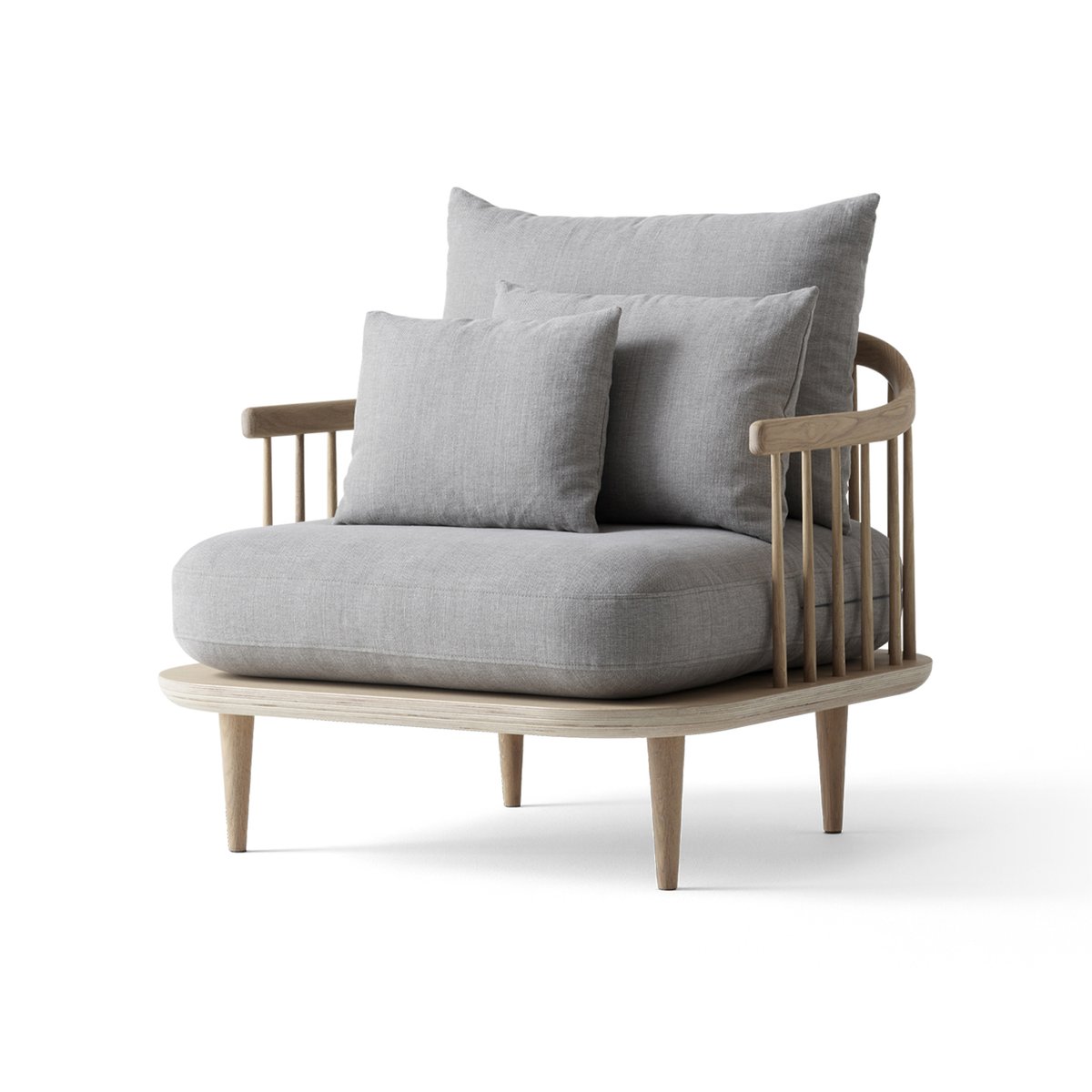 Bilde av &Tradition Fly lenestol SC1 lys oljet eik + beige stoff