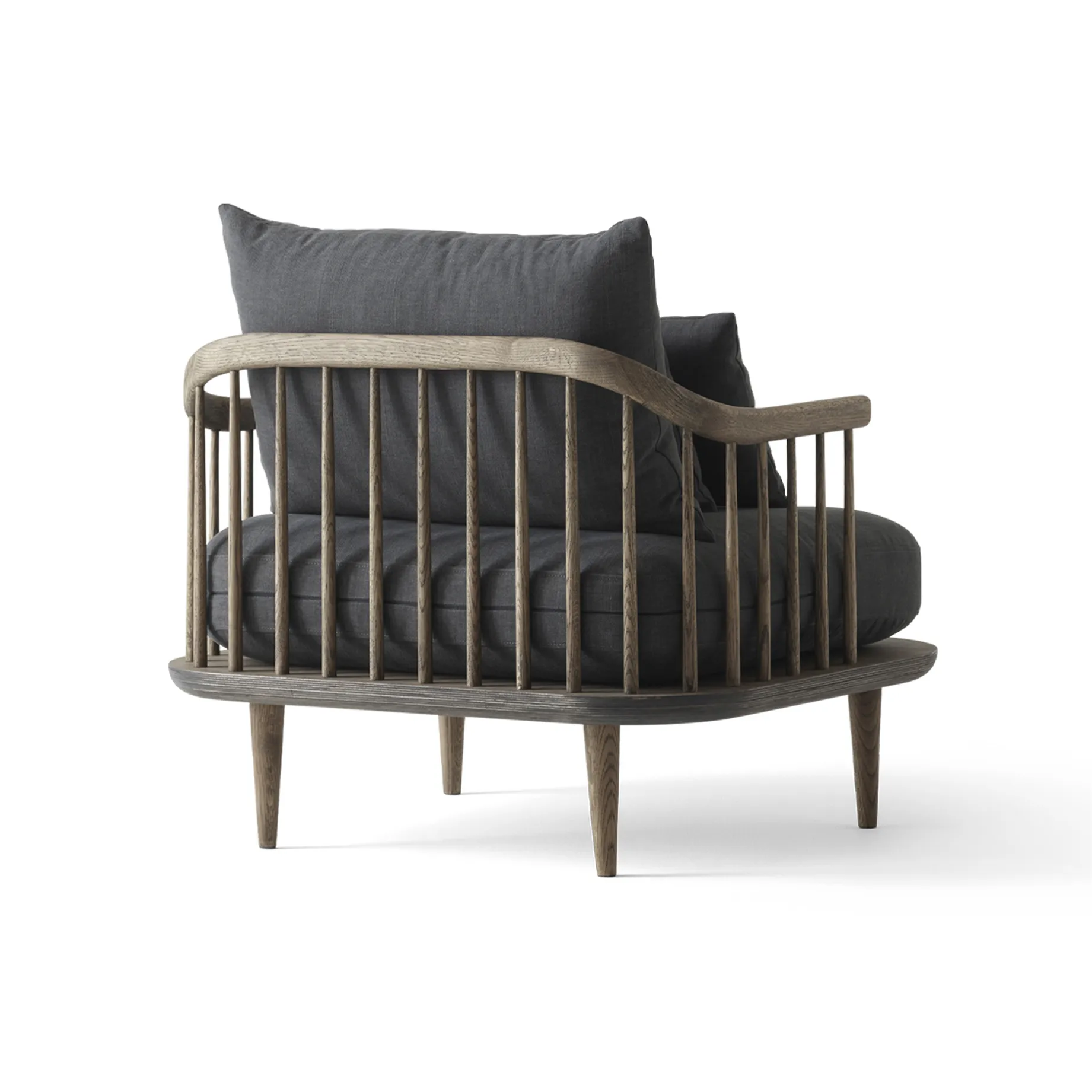 Fly lenestol SC1, røkt oljet eik + grått stoff &Tradition