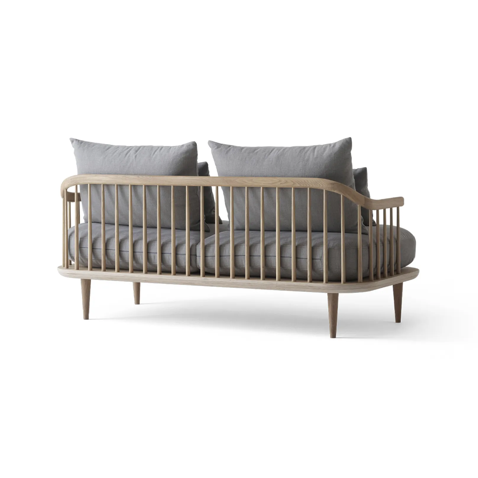 Fly SC2 sofa, Tekstil hot madison 094 lysegrå, hvitoljet eik &Tradition