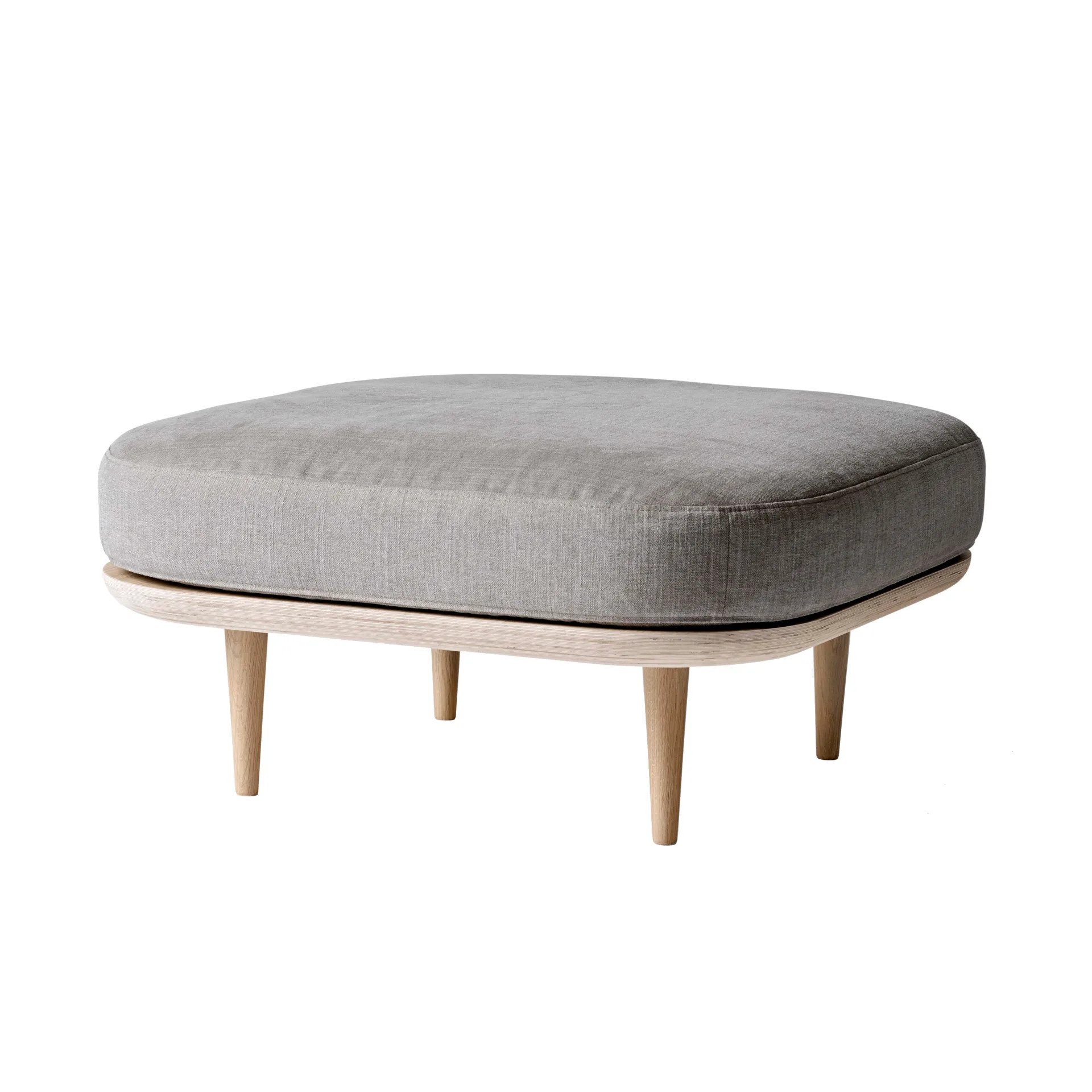Fly sittepuff SC9, lys oljet eik + beige stoff &Tradition