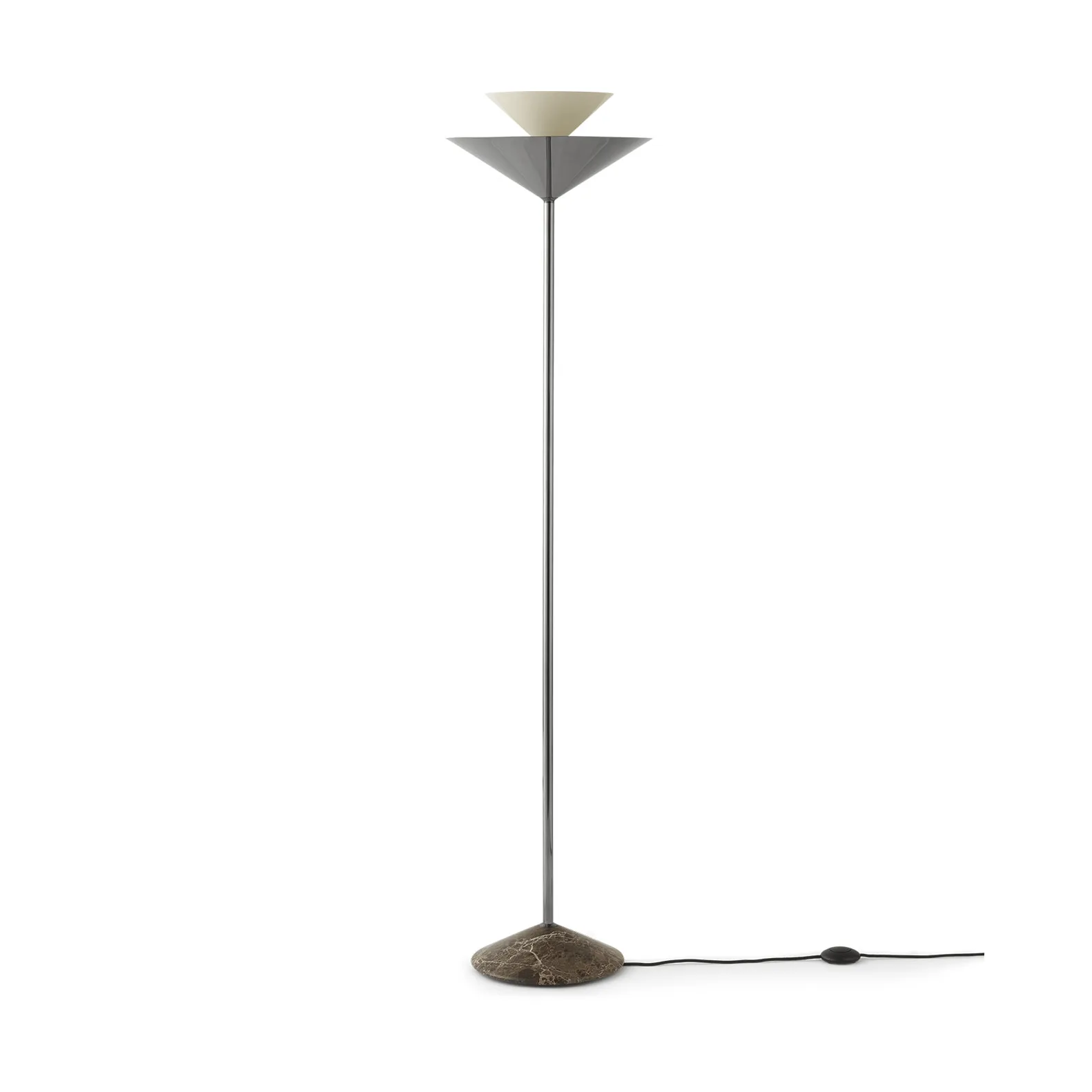 Gio LN 28 gulvlampe, Mørk krom, marmor &Tradition