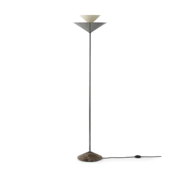 Gio LN 28 gulvlampe - Mørk krom, marmor - &Tradition