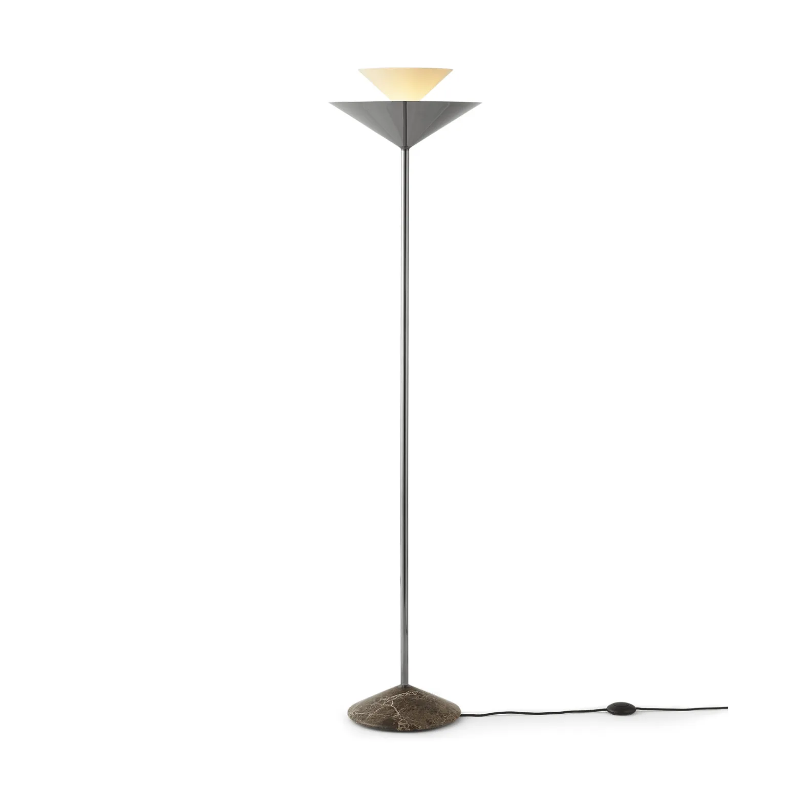 Gio LN 28 gulvlampe, Mørk krom, marmor &Tradition