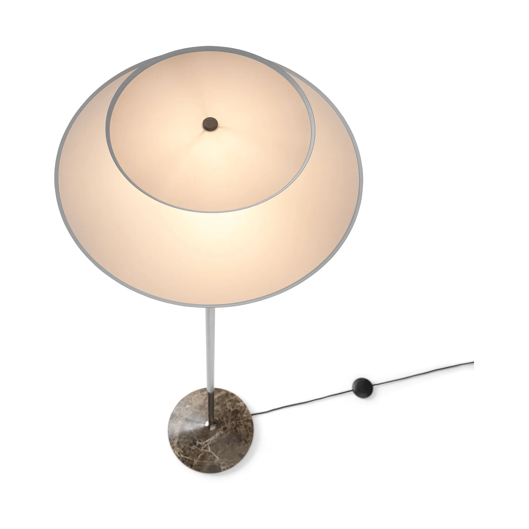 Gio LN 28 gulvlampe, Mørk krom, marmor &Tradition