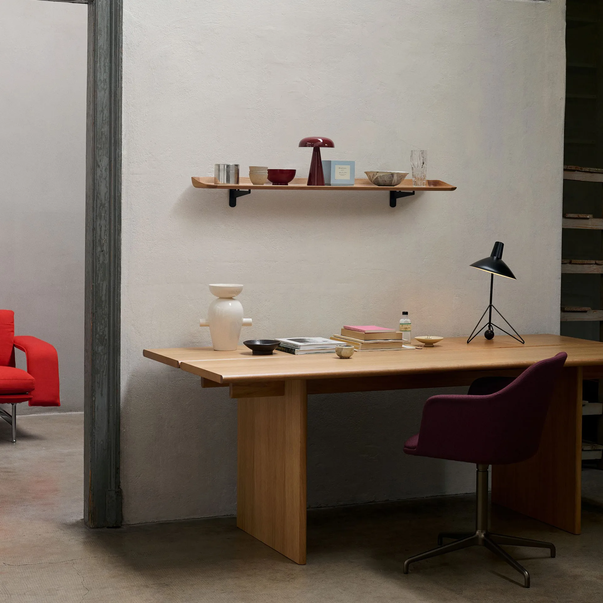 Guild HM15 hylle 120 cm, Solid lacquered oak &Tradition