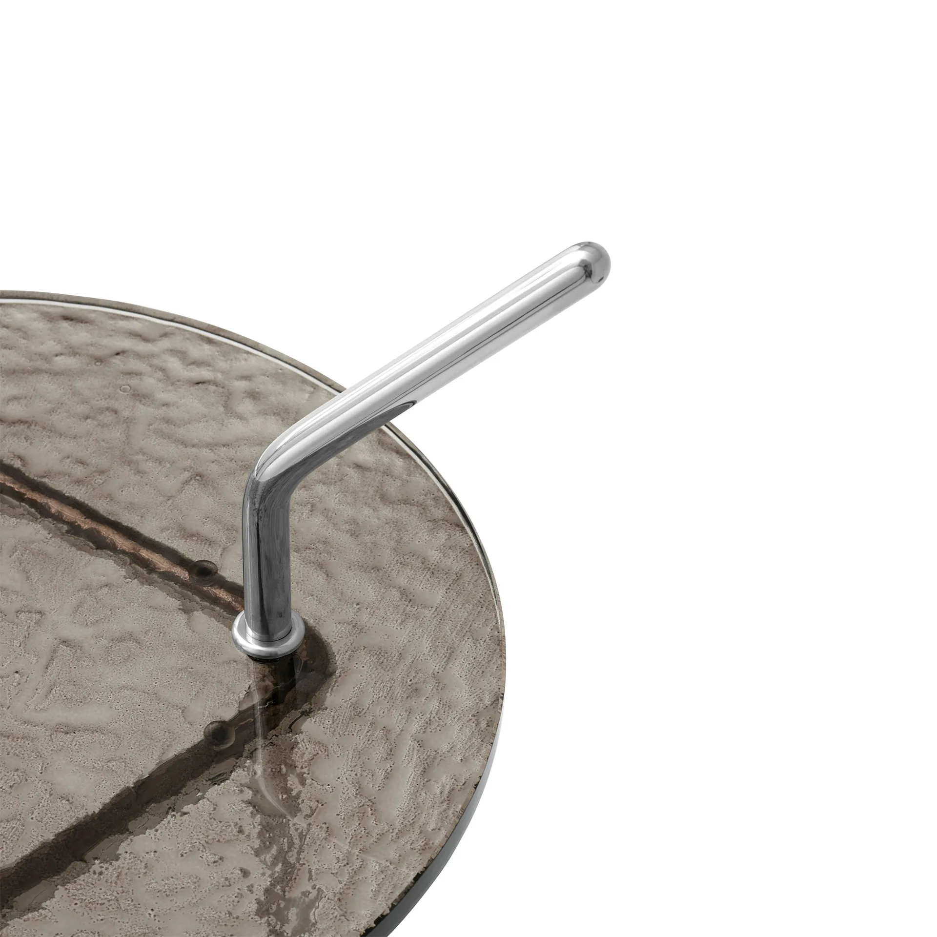 Halten SH9 sidebord, Smoked glass-stainless steel &Tradition